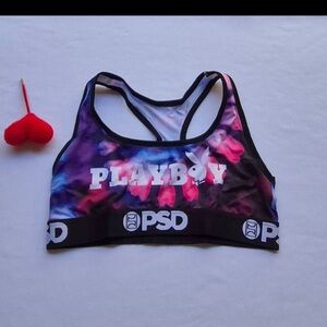 PSD / PlayBoy Spiral Dye Women's Sport Bra. Color PUR Size M.